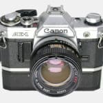 Canon AE-1 (Chrom) mit Winder A