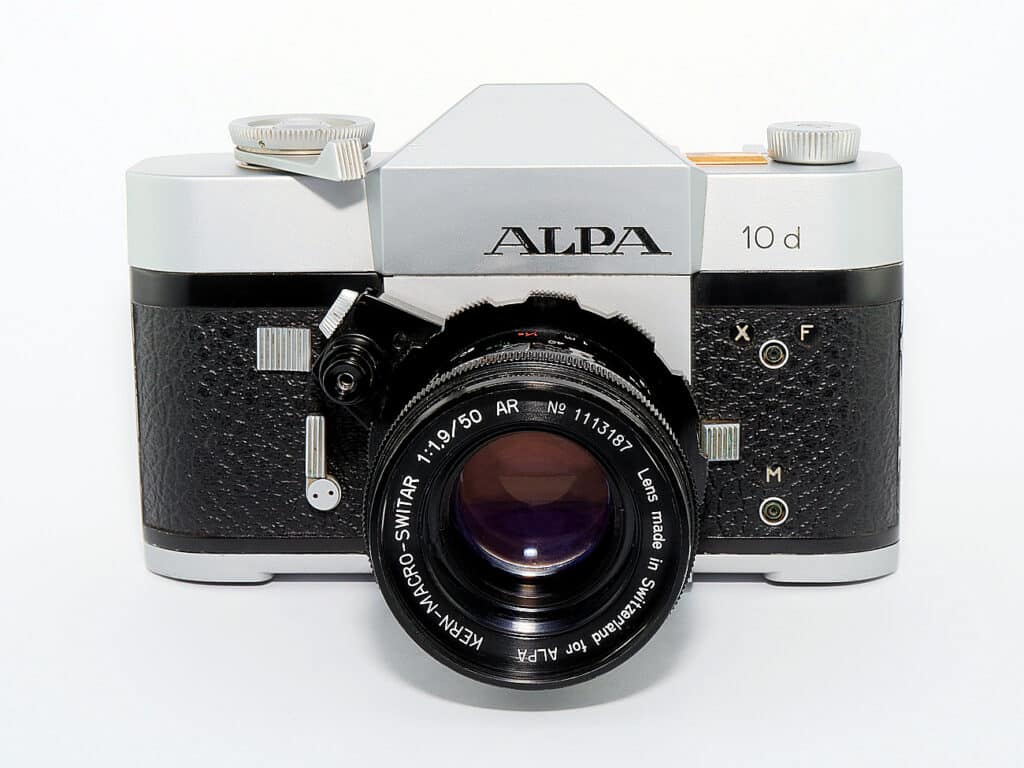 Alpa 10 d mit Kern-Macro-Switar AR 1:1,9/50 mm for Alpa