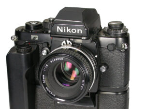 Nikon F 3 HP Motor MD-4 mit Nikkor 1:1,8/50 mm