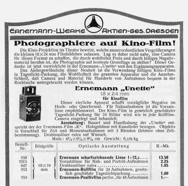 ernemann unette katalog 1924