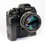 Nikon F 3 HP mit Motor MD-4 und Nikkor 1:1,4/85 mm