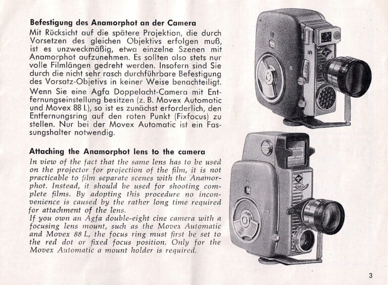 agfa anamorphot befestigung