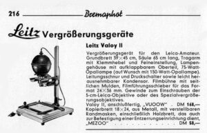 Leitz Vergrößerungsgerät Valoy II