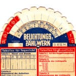 Bergner Belichtungszählwerk und Tiefenschärfentabelle