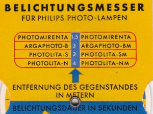 Philips Rechenscheibe für Blitzbirnchen