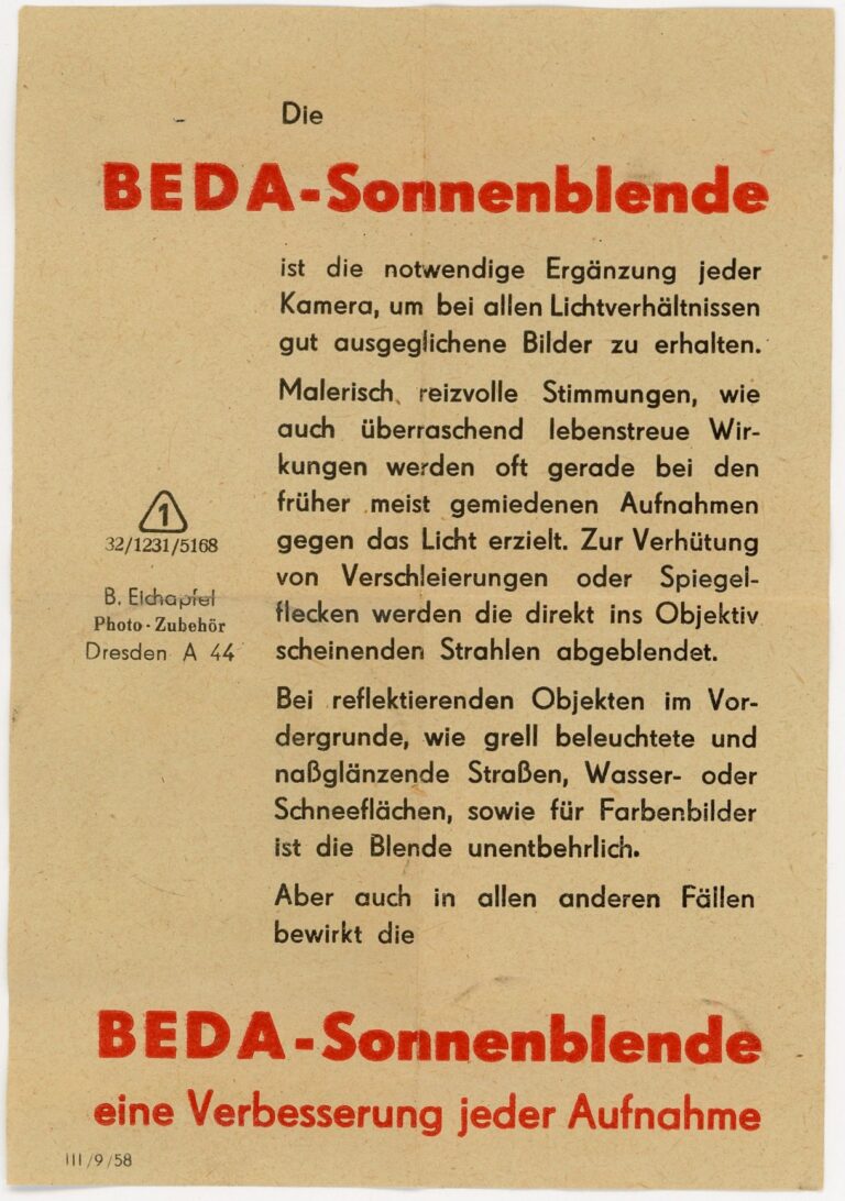 BEDA Sonnenblende