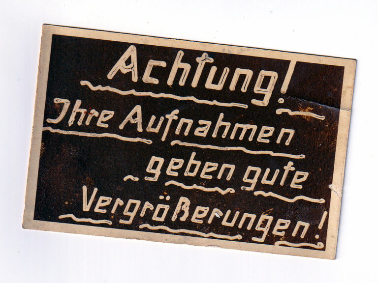 Werbung "Gute Vergrößerungen"