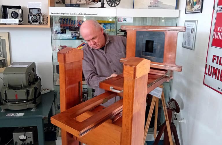 Brückner Atelierkamera mit Gabelstativ