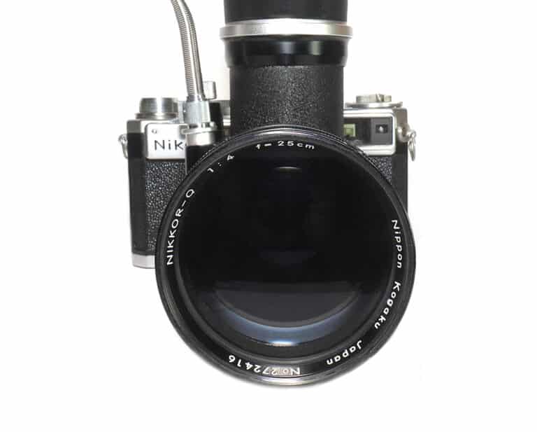 Nikon SP mit Reflex Housing und Nikkor-Q 1:4/25 cm