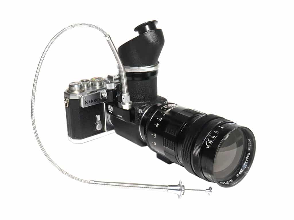 Nikon SP mit Reflex Housing und Nikkor-Q 1:4/25 cm