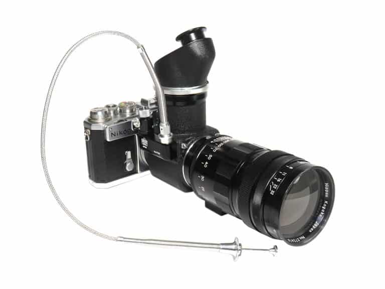 Nikon SP mit Reflex Housing und Nikkor-Q 1:4/25 cm