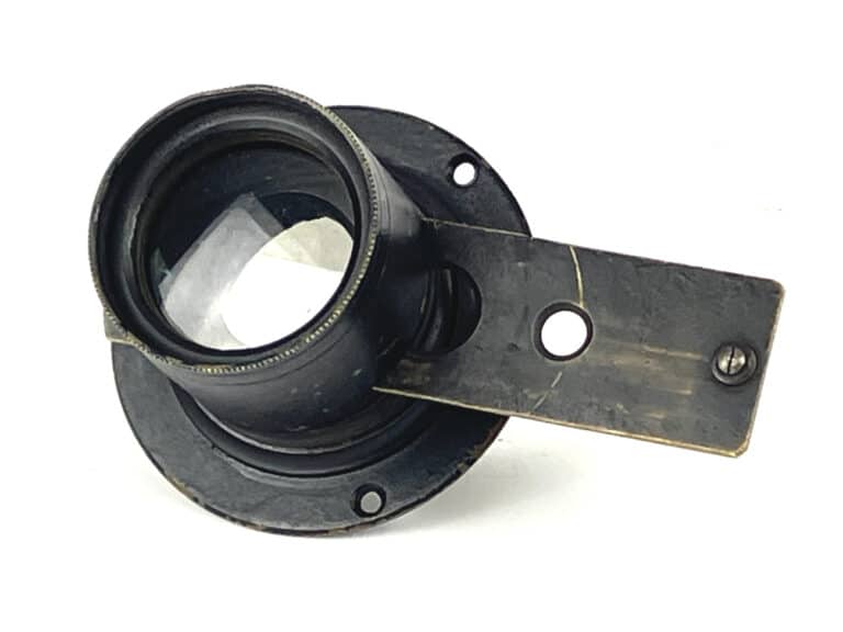 Messingobjektiv mit Steckblende 120 mm